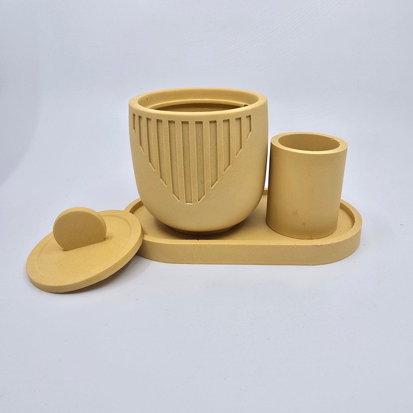 LYS - Candle, Match Holder and Tray Set