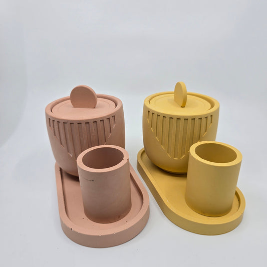 LYS - Candle, Match Holder and Tray Set