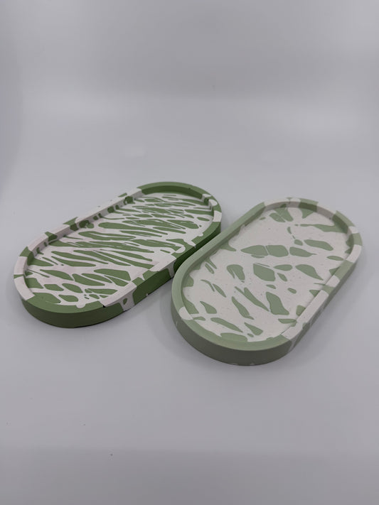 OVAL - Jewellery Tray (Green Shades)