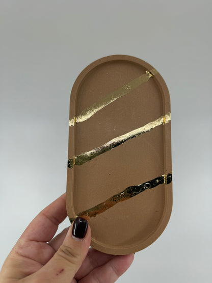 OVAL - Jewellery Tray (Gold & Silver)