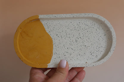 OVAL - Jewellery Tray (Burgundy & Yellow)